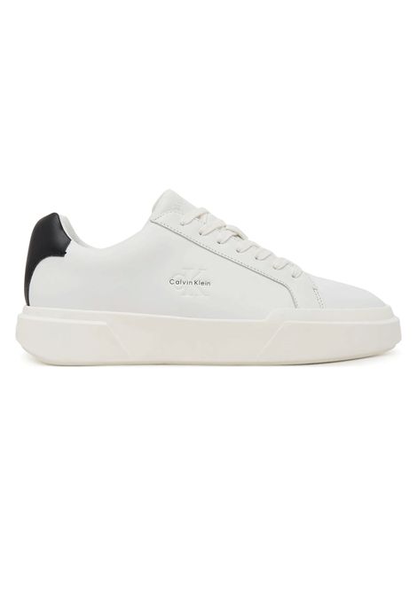 Scarpe Tommy Hilfiger Chunky Cupsole LaceUp LTH Bianco Nero Uomo CALVIN KLEIN | Sneakers | YM0YM01344-01W